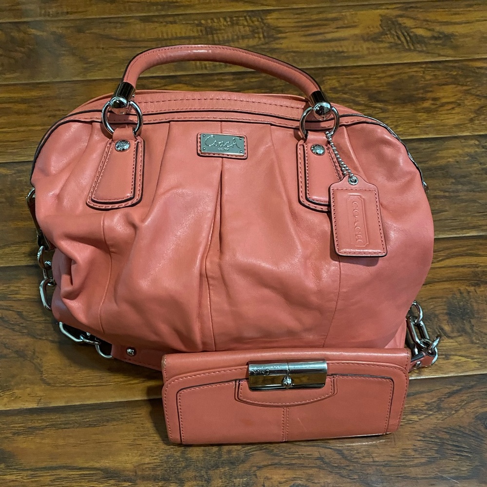 Coach Large Satchel With Matching Wallet - image 1